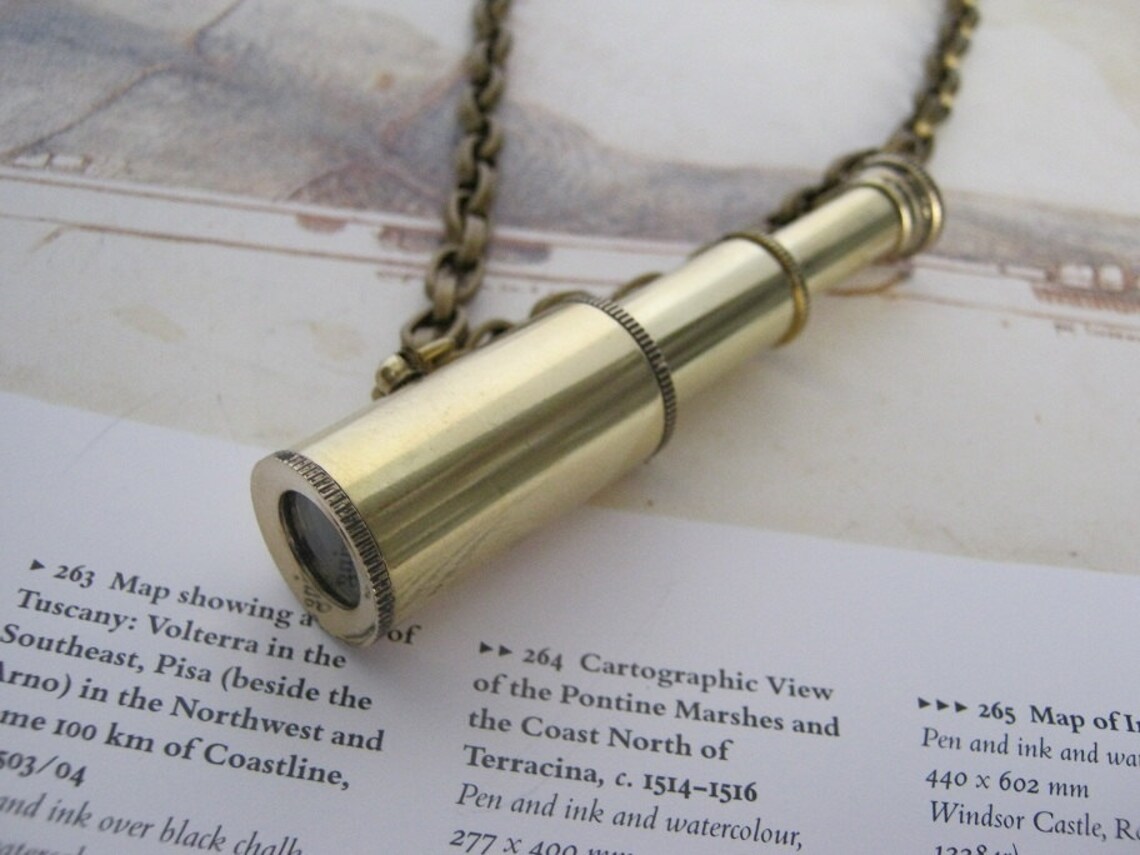Miniature Extending Telescope Necklace Cute Steampunk Necklace Etsy