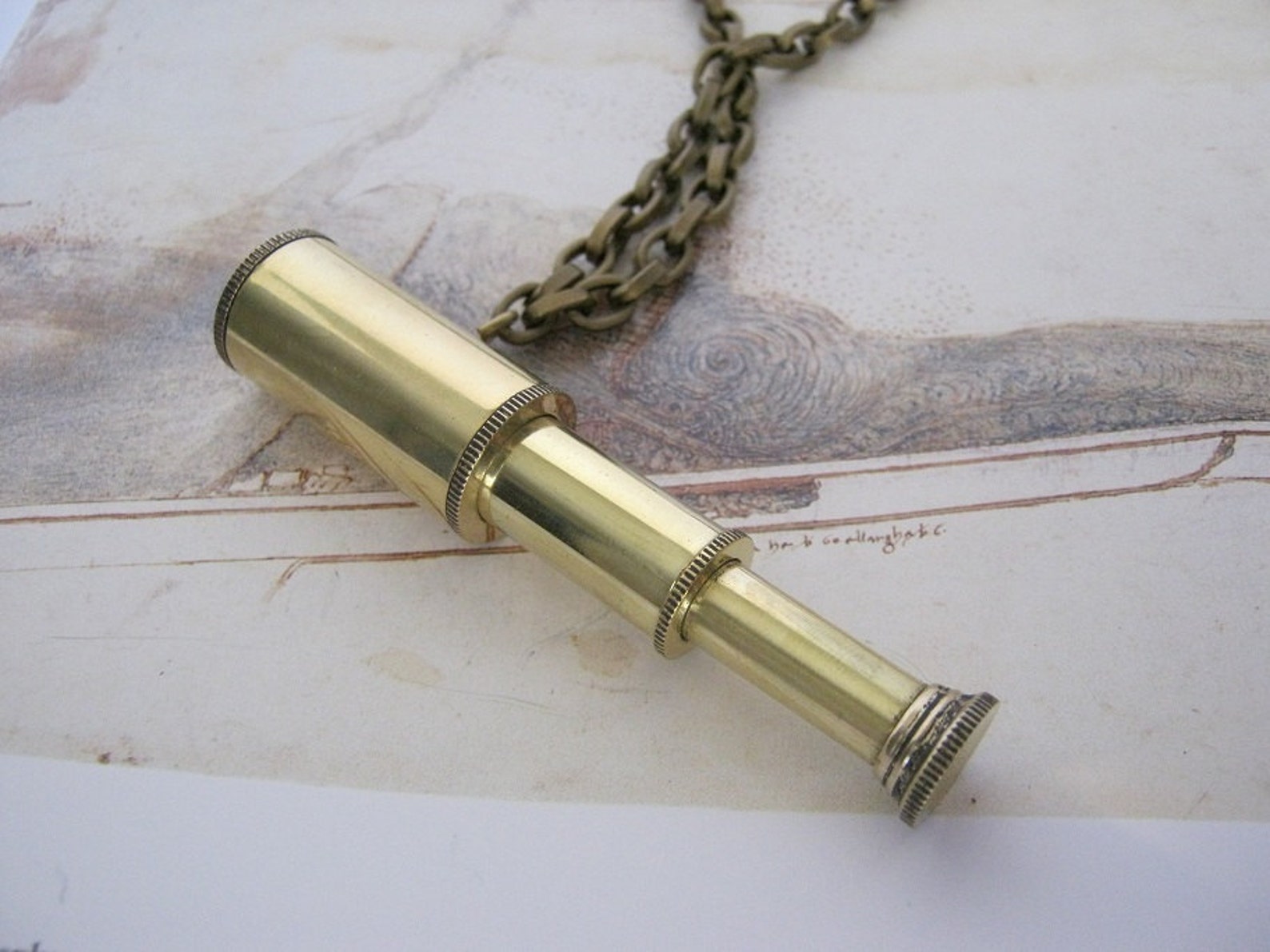 Miniature Extending Telescope Necklace Cute Steampunk Necklace Etsy