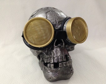 Burner goggles - Metal Steampunk Waspeye lens