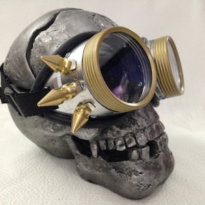 Burner goggles - Metal punk stinger spikes clear lens