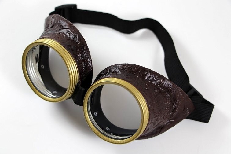 Steampunk Goggles Bioshock Glasses Burning Man Goggles Etsy 