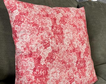 18x18 Hydrangeas Floral Pillow Cover | Envelope Back