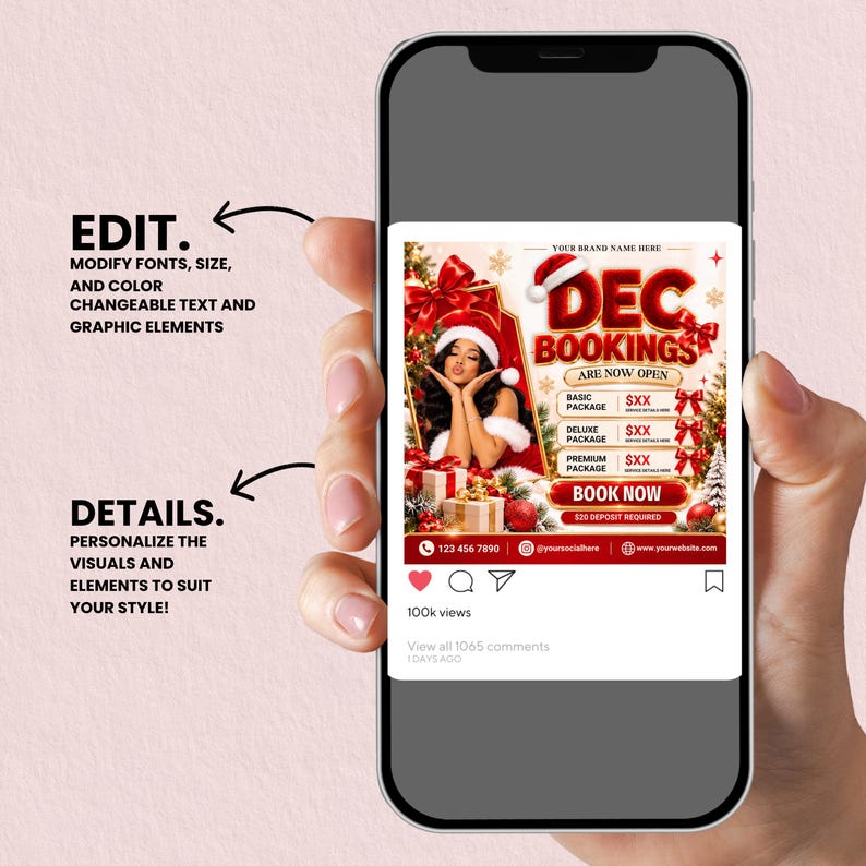 Merchandising Report Example December Booking Flyer Canva Template, Christmas Beauty Flyer, Holiday ...