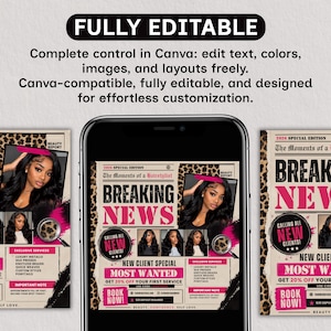New Client Booking Flyer Canva Template, Calling All New Clients, Hair Lash Nail Tech MUA, Beauty Business Promo, Editable Digital Download