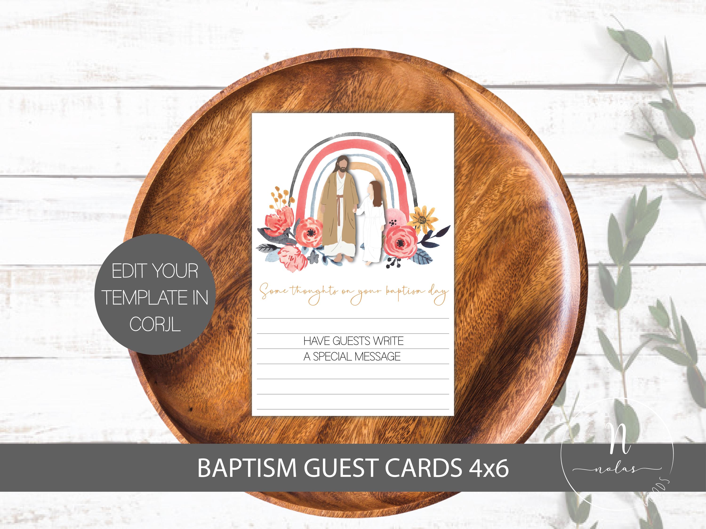 LDS Baptism Guest Card, image size:3000x2249
