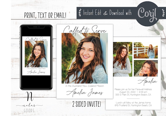 LDS Missionary Announcement Missionary Open House Invitation | Etsy