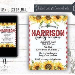 Family Reunion Invitation Customizable, Cousin Reunion Invite, Family Reunion Flyer Templates Printable, Family Gathering Invitation Digital