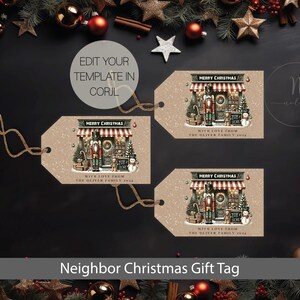 Christmas Gift Tag Personalized, Christmas Treat Gift Tags, Christmas Neighbor Gift Tag, Neighbor Christmas Gift Tags