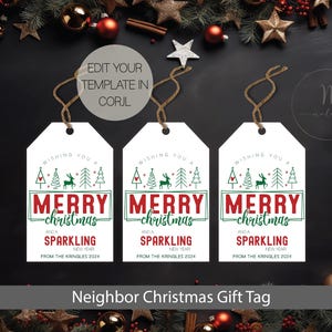 Neighbor Christmas Gift Tags, Christmas Gift Tag Personalized, Christmas Neighbor Gift Tag,  Christmas Treat Gift Tags,