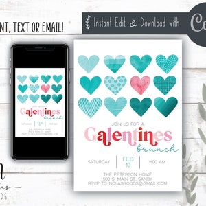 Galentines Day Einladung, Galentines Brunch, Galentines Day Party Einladung, Galentines Einladung, Galentine Party Invite