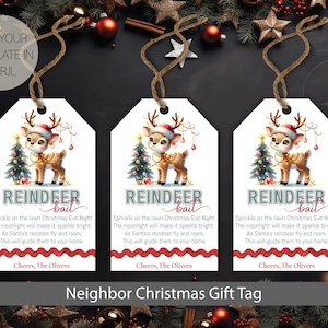 Neighbor Christmas Gift Tags, Christmas Gift Tag Personalized, Christmas Treat Tags, Christmas Neighbor Gift Tag
