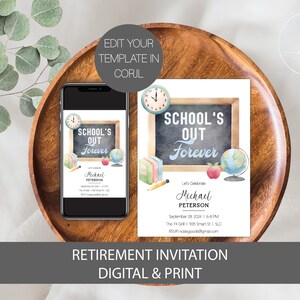Teacher Retirement Invitation, Principal Retirement Invitation, Retirement Invitation for Teacher, Retirement Party Invite for Teacher