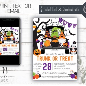 Stamm oder Leckerei Flyer Kirche, Halloween Stamm oder Leckerei Poster 18x24, Schul-Halloween-Party-Flyer, bearbeitbarer Stamm oder Leckerei