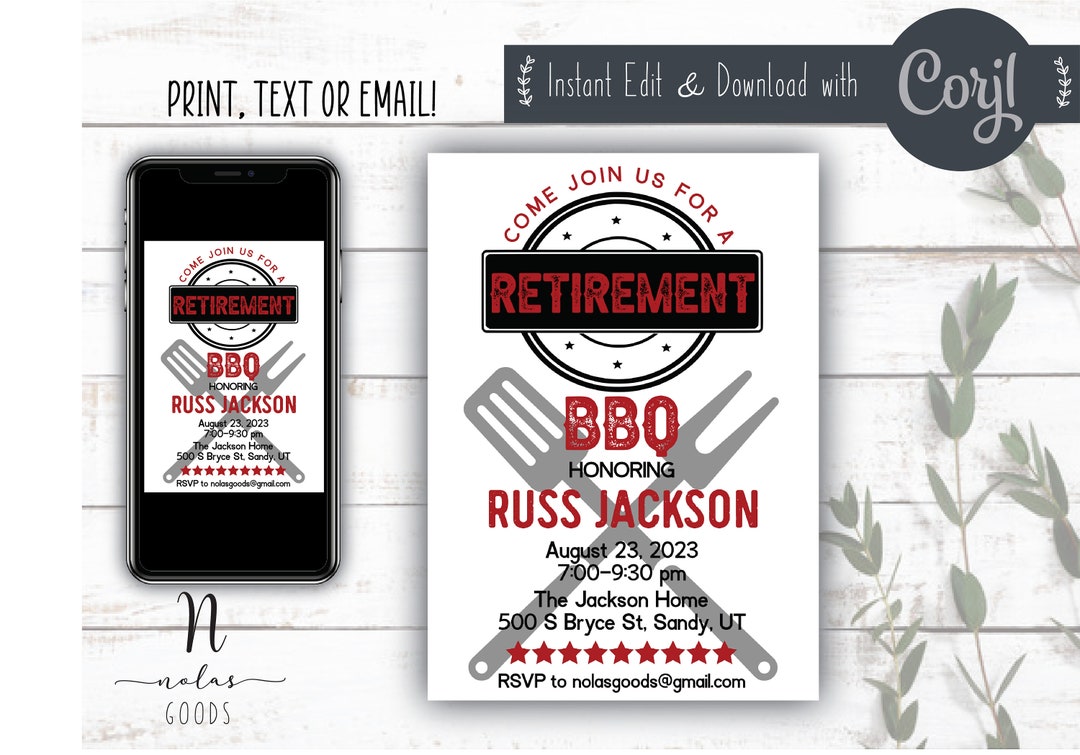 Retirement Invitation Template, Retirement Party Invitation Download ...