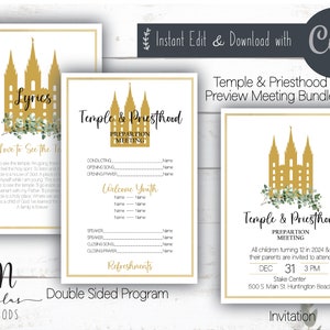 Previewbundel Tempel en Priesterschap, LDS Preview-uitnodiging Tempel en Priesterschap, Voorbereidingsbijeenkomst Tempel en Priesterschap