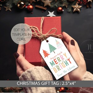 Christmas Neighbor Gift Tag, Neighbor Christmas Gift Tags, Christmas Treat Tags, Christmas Gift Tag Personalized