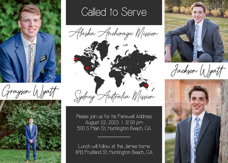 LDS Farewell Invitation Template Missionary Open House - Etsy