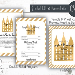 Tempel en priesterschap previewbundel, LDS tempel en priesterschap voorbereiding uitnodiging, tempel en priesterschap voorbereiding uitnodiging