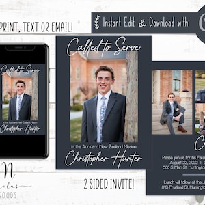 LDS Missionary Announcement Digital, Farewell Invite Download, Missionary Open House Invitation Printable, Mission Announcement Template