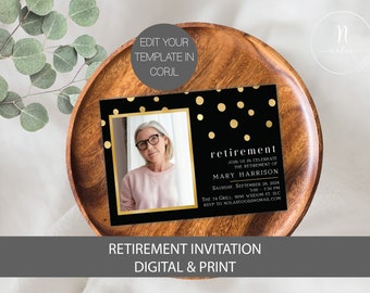 Retirement Invitation, Retirement Invite Women, Retirement Party Invite, Retirement Celebration Invitation, Retirement Invitation for Men