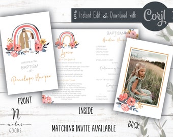 LDS Baptism Program Template, Baptism Program Lds Girl, LDS Baptism Program with Pictures, Baptism Program Template