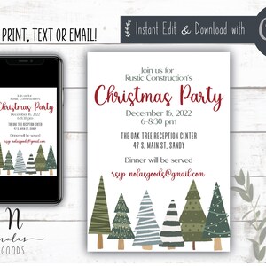 Company Christmas Party Invitation, Company Holiday Party Invite ...