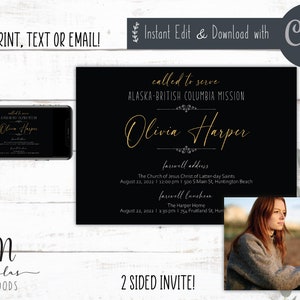 Missionary Farewell Invitation, LDS Mission Announcement, Missionary Open House Invitation Printable, Mission Farewell Invite Digital