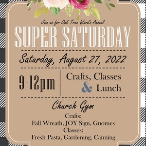 Relief Society Invitation Printable, LDS Relief Society Invite, Super Saturday Invitation ...
