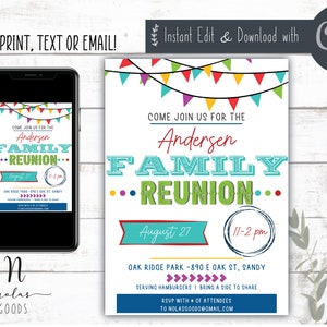 Family Reunion Invitation Customizable, Cousin Reunion Invite, Family Gathering Invitation Digital, Family Reunion Flyer Templates Printable