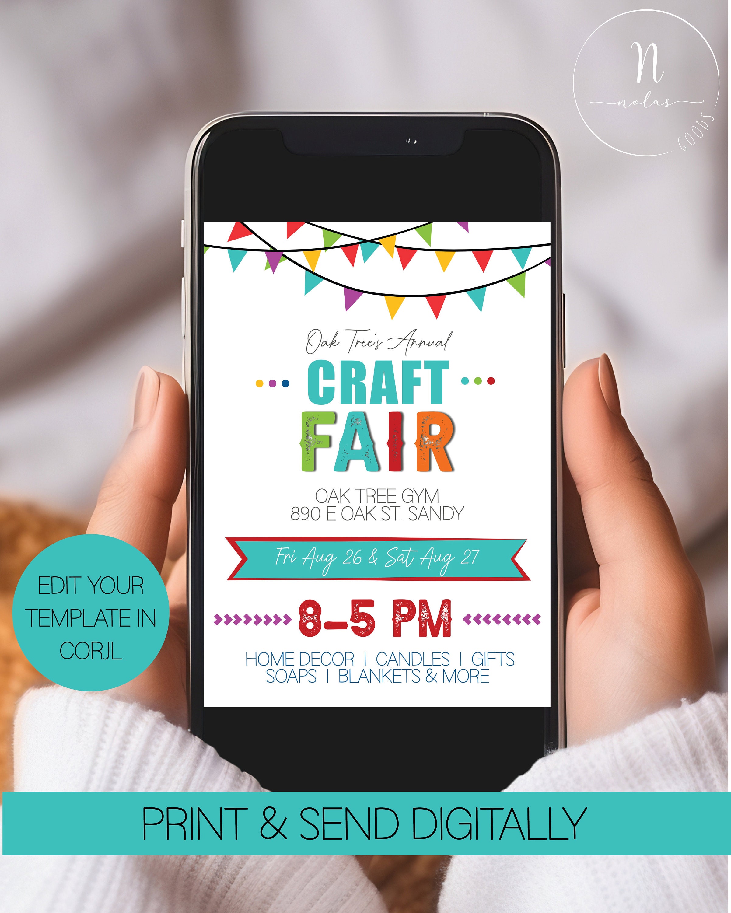 Craft Show Flyer Examples Craft Fair Flyer, Craft Show Invite Digital, Craft Fair Sign Printable ...