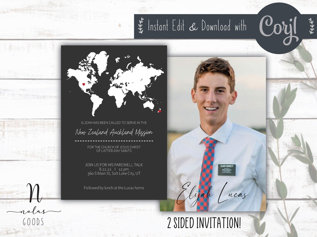 LDS Missionary Announcement, Missionary Invitation Digital, Missionary Invite Template, Farewell