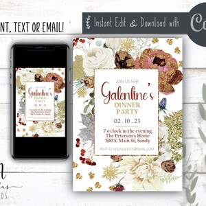Galentines Day Party Einladung, Galentines Day Einladung, Galentines Brunch, Galentines Einladung, Galentine Party Invite
