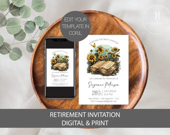 Teacher Retirement Invitation Template, Retirement Invitation for Teacher, Teacher Retirement Invite, Principal Retirement Invitation