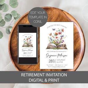 Teacher Retirement Invitation, Retirement Invitation for Teacher, Principal Retirement Invitation, Retirement Party Invite for Teacher,