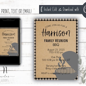 Plantilla de invitación para reunión familiar, invitación para reunión de primos, plantillas de volantes para reunión familiar imprimibles, invitación para reunión familiar imprimible