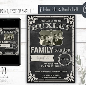 Family Reunion Invitation Customizable, Cousin Reunion Invite, Family Gathering Invitation Digital, Family Reunion Flyer Printable