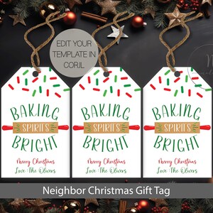 Neighbor Christmas Gift Tags, Christmas Neighbor Gift Tag, Christmas Gift Tag Personalized, Christmas Treat Gift Tags