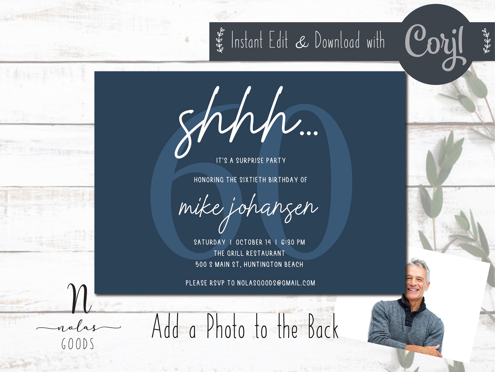Surprise 60th Birthday Party Invitation Digital 60th Bday - Etsy