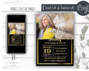Retirement Invite Woman, Retirement Party Invitation Template, Retirement Celebration Invitation, Surprise Retirement Party Invitation