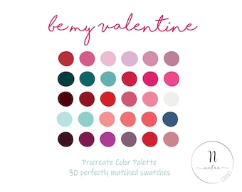 Palette di colori Procreate Valentines, Palette di colori Procreate