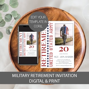 Invitaciones de jubilación del ejército, invitación de jubilación militar, invitación de jubilación, invitación de jubilación de la fuerza aérea
