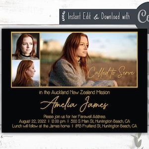 Missionary Farewell Invitation, Missionary Invitation Printable, Missionary Invite Digital, LDS Missionary Announcement