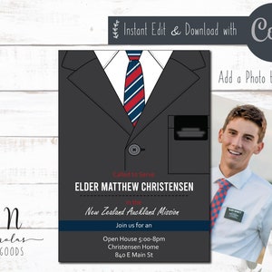 LDS Missionary Open House, LDS Missionary Announcement, Missionary Farewell Invitation, Farewell Invite Download, Missionary Announcement