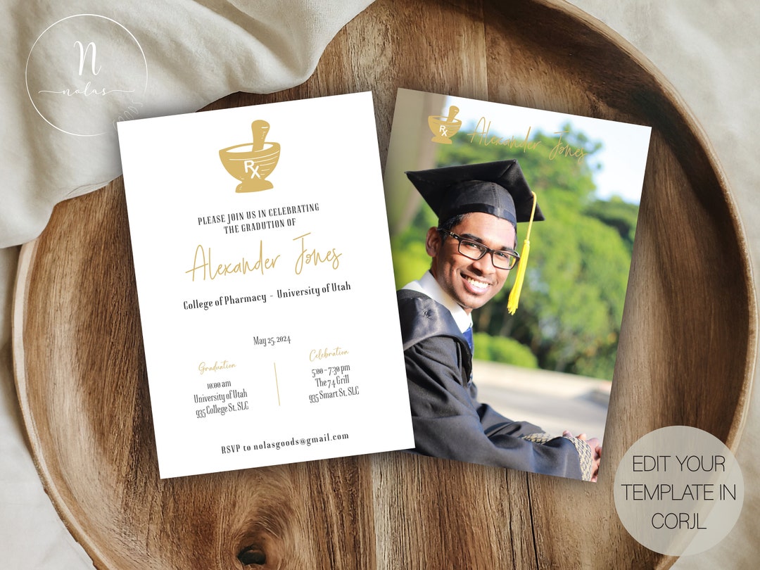 Pharmacy Graduation Announcement, Pharmacy School Graduation Party