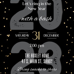 New Years Invitation Template New Years Eve Party Invitation Etsy