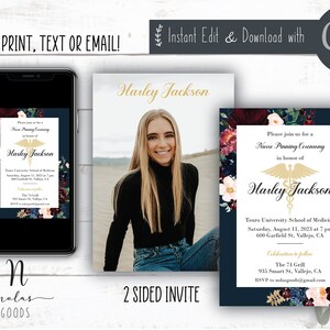 Nurse Graduation Invitation with Photo, Nursing School Graduation Invitation, Nursing Graduation Party Invitation, Nursing Graduation Invite