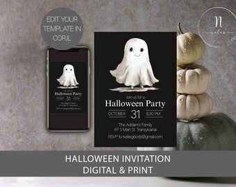 Kids Halloween Invitation, Kids Halloween Party Invitation Digital, Halloween Costume Party Invitation, Halloween Party Invites for Kids