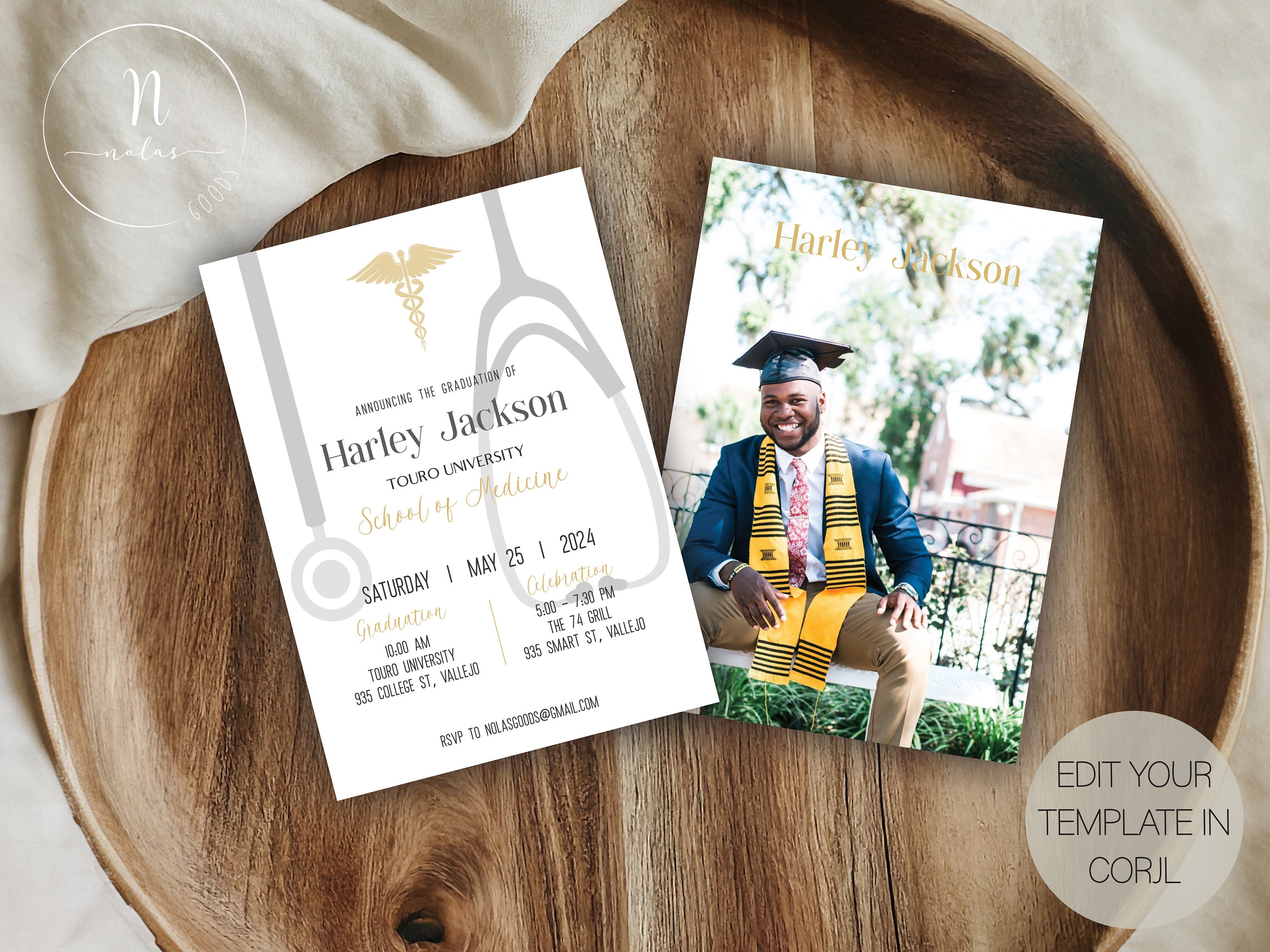 Medical School Graduation Invitation, Medical School Graduation Announcement,  White Coat Ceremony Invite, Med School Graduation Invitation - Etsy, image size:3000x2250