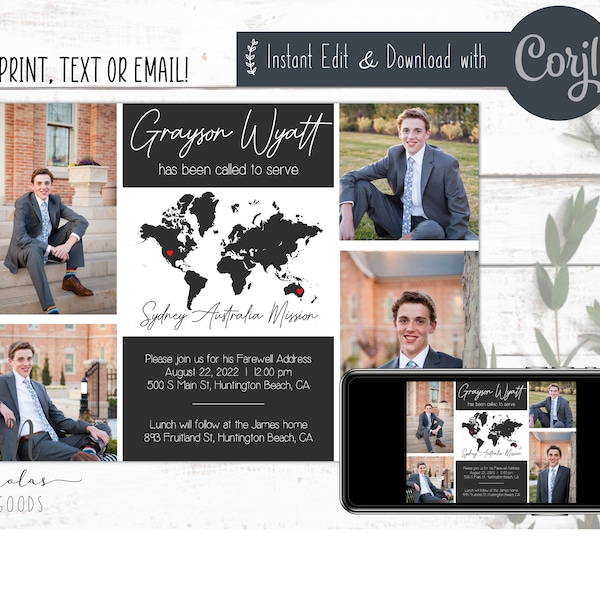 Lds Missionary Homecoming Invitation Etsy Canada lds-missionary-homecoming-invitation-etsy-canada