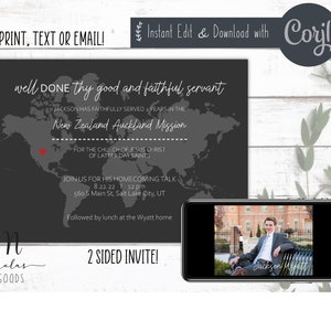 LDS Missionary Homecoming Invitation Printable, Missionary Open House Invitation, LDS Mission Announcement Digital Download, Mission Invite